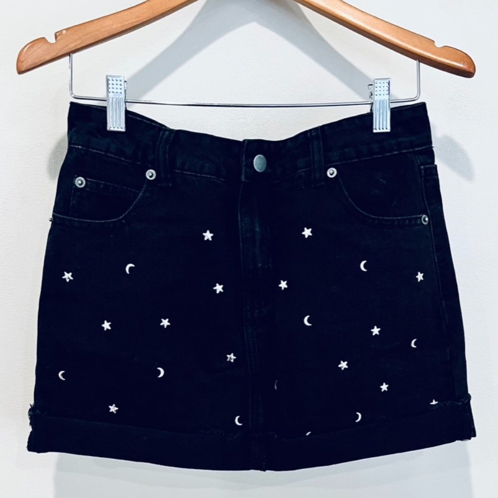 Black Denim Skirt